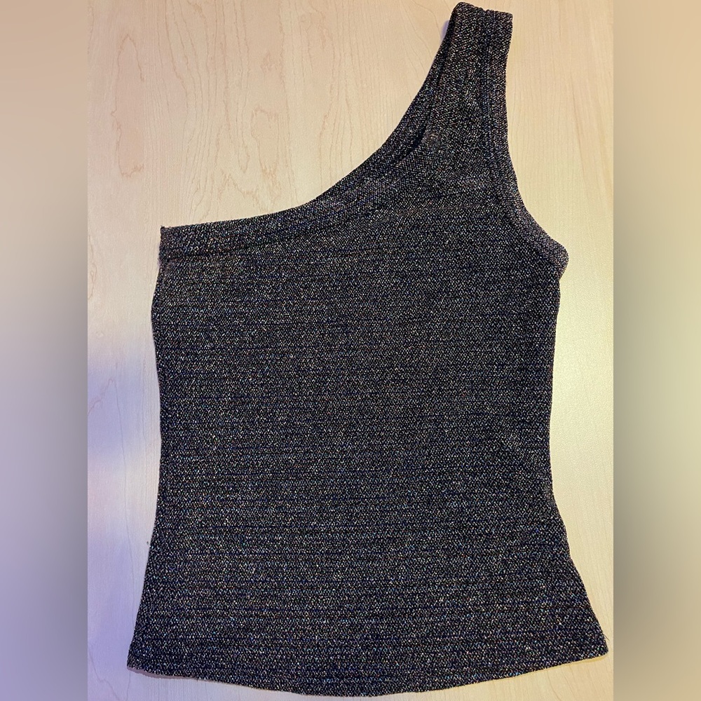 Urban outfitters one shoulder sparkly top